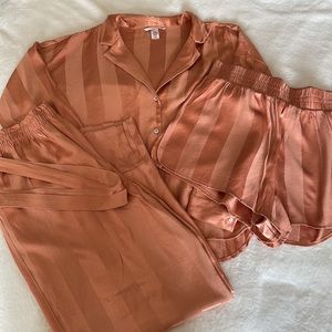 Victoria Secret Satin 3-Piece Pajama Set